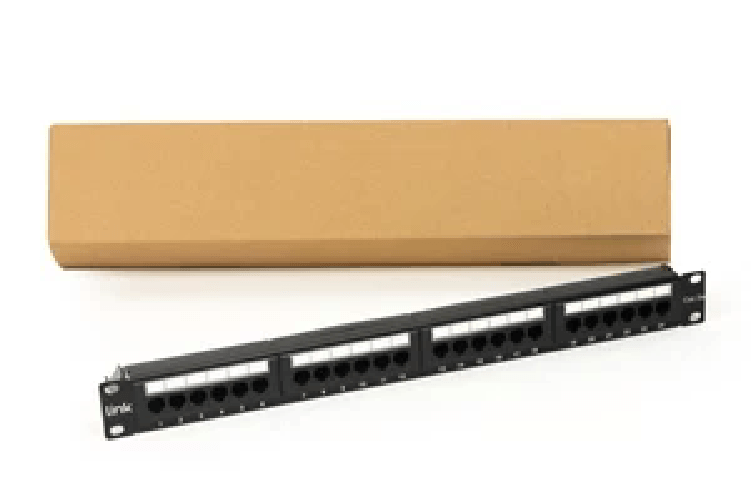 Link Pannello Patch 19'' Non Schermato UTP 24 Porte 8 Poli Rj45 per Reti Categoria 5e