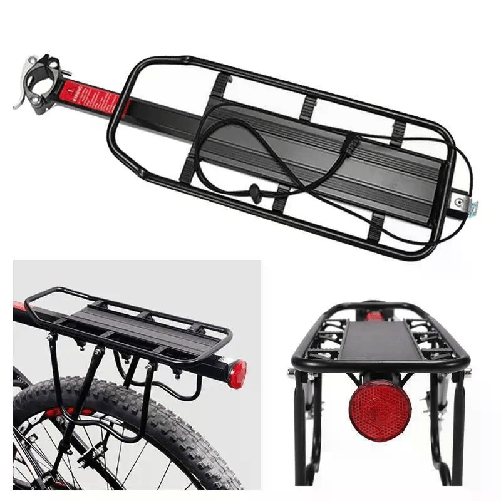 Portapacchi Bici Posteriore MTB Robusto Universale Bicicletta Riflettore Sedile