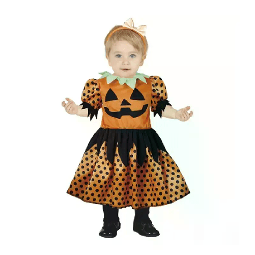 Costume da zucca di Halloween carnevale per neonato 12-18 mesi vestito zucchetta