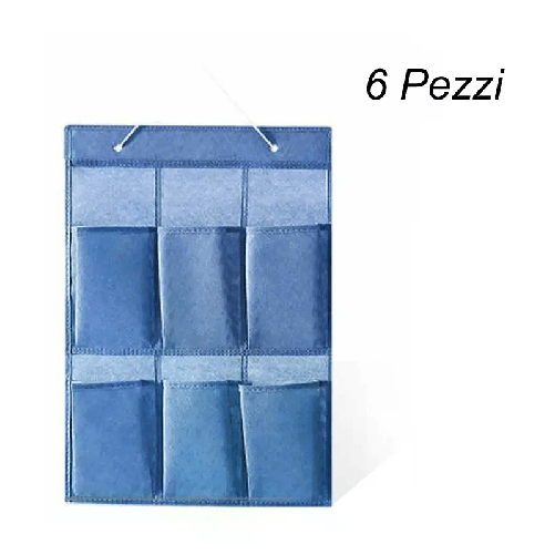 6x Organizzatore da appendere con 6 tasche organizer Parete multiuso scarpiera
