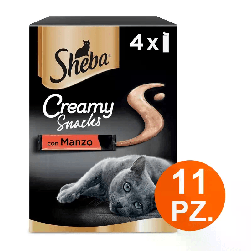 Sheba Creamy Snacks con Manzo Stick Cremosi Senza Zuccheri Aggiunti per Gatti