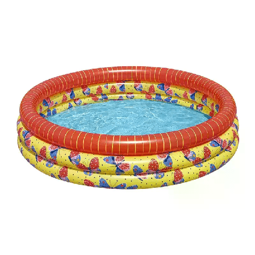 Piscina Rotonda Gonfiabile Fuoriterra Bambini Giardino 168x38cm bestway 3 Anelli