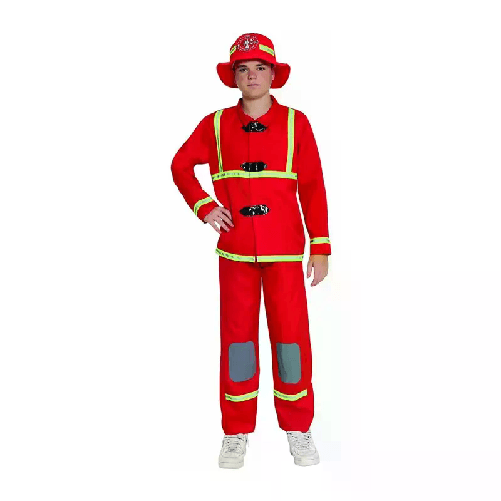 Costume di carnevale pompiere ragazzi travestimento vigile del fuoco 14-16 anni