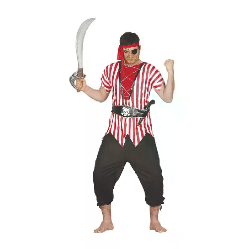 Costume da Pirata bucaniere corsaro uomo adulto L travestimento carnevale abito