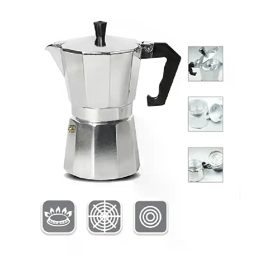 Caffettiera moka in alluminio macchina macchinetta caffe da 1 tazza espresso