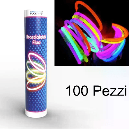 100 Braccialetti luminosi bracciali fluorescenti disco effetto DJ Star light