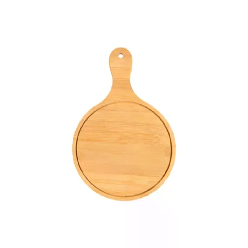 Tagliere piatto tondo 24cm in legno bamboo naturale antipasti salumi formaggio