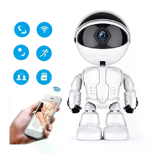Robot camera WIFI senza fili videosorveglianza telecamera IP Sicurezza domestica
