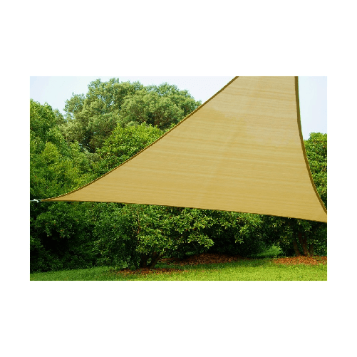 Vela 5x5 Triangolare Telo Ombreggiante Ecru Giardino Ombra Tenda Parasole