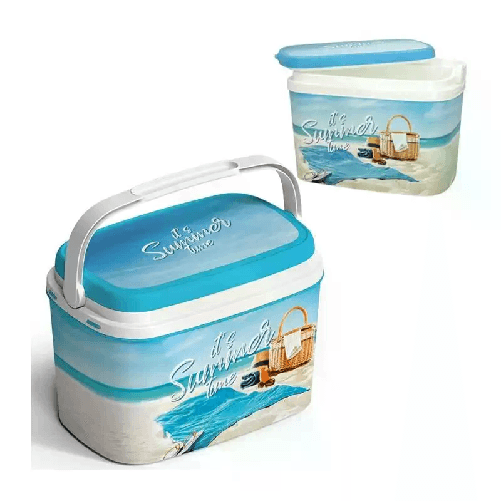 Frigo passivo in plastica antigraffio da 6lt portatile azzurro spiaggia outdoor