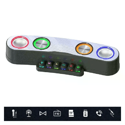 WIRELESS BLUETOOTH CASSA SPEAKER GAMING PER DESKTOP LAPTOP PC BARRA AUDIO