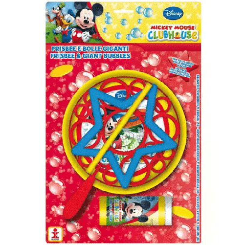 6x BACCHETTA SOFFIATORE TOPOLINO BOLLE DI SAPONE GRANDI FRISBEE gioco bambini