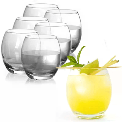 SET 6 BICCHIERI BICCHIERE IMPERO ACQUA IN VETRO 405 CC MODERNO WHISKEY