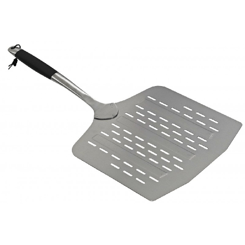 Pala per Pizza 40x35 in Acciaio Inox Perforata con Impugnatura Morbida