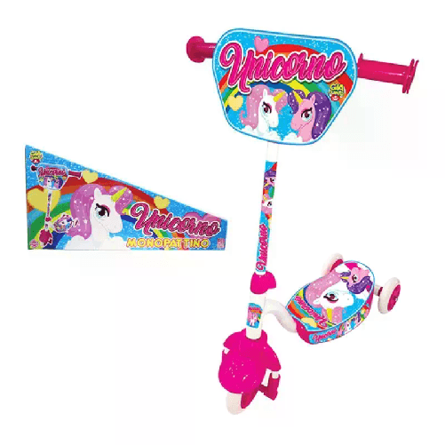 Monopattino in metallo unicorno per bambini street scooter a 3 ruote Giaquinto