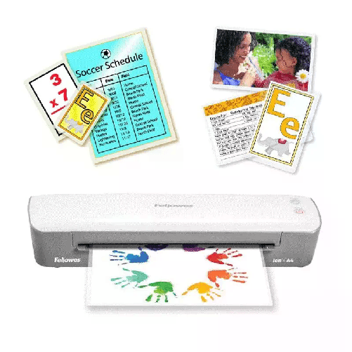 Fellowes Plastificatrice a Caldo A4 Spegnimento automatico 10 pouches fogli carta foto Fellowes Ion A4 Plastificatrice a caldo 300 mm/min Grigio, Bian
