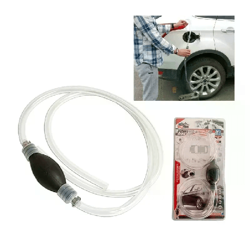 Pompa aspira liquidi benzina a sifone travaso tubo gomma gasolio diesel olio