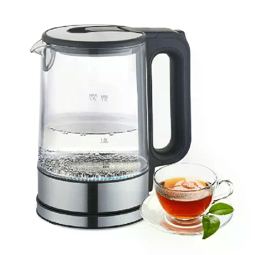 Bollitore Elettrico Acqua Calda 1.7L 2200W in Acciaio Scalda Bevande Tisane Thè
