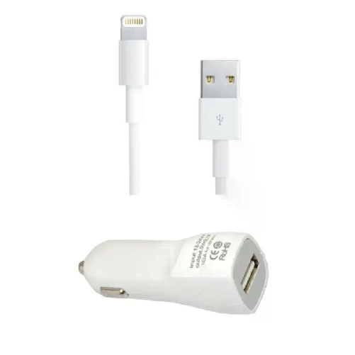 Presa cavo 8 pin 12 volt auto accendisigari USB iPhone smartphone cellulare