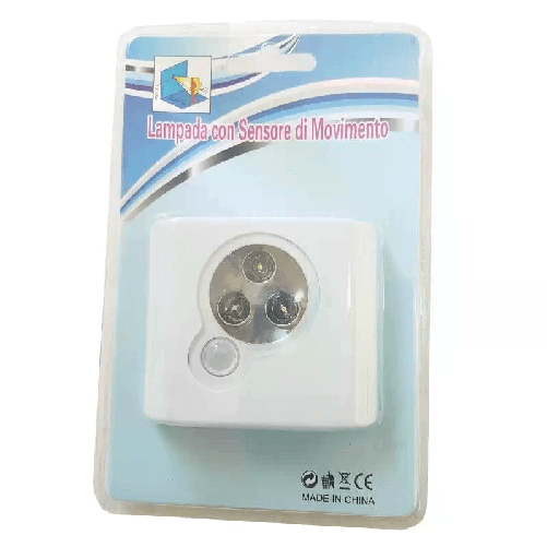 Luce cortesia 3 LED sensore movimento automatico casa muro parete armadio