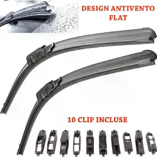 Kit 2 Spazzole Tergicristallo parabrezza anteriore Aerotwin per RENAULT LOGAN II dal 11/13 in poi