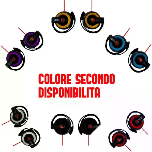 Cuffie Stereo con Archetto ad Orecchio Jack 3,5 mm per Smartphone Mp3