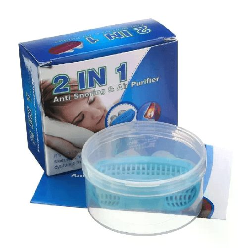 Dispositivo 2 in 1 anti russare purificatore aria silicone aiuto sonno dormire