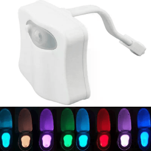 Lampada notturna per bagno wc tazza Led con sensore e 8 colori diversi - Facilita l'uso del bagno per bambini anziani