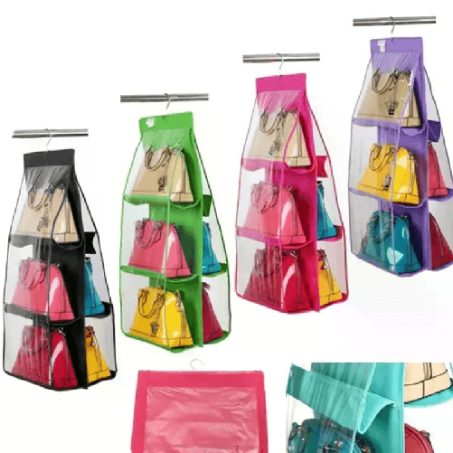 Organizzatore da Armadio Borsa fino a 6 Borse con Gruccia Integrata vari colori