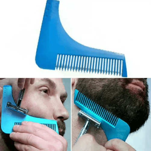 2 x Pettine taglio barba curvo cura baffi basette regola barba precisione 2pezzi