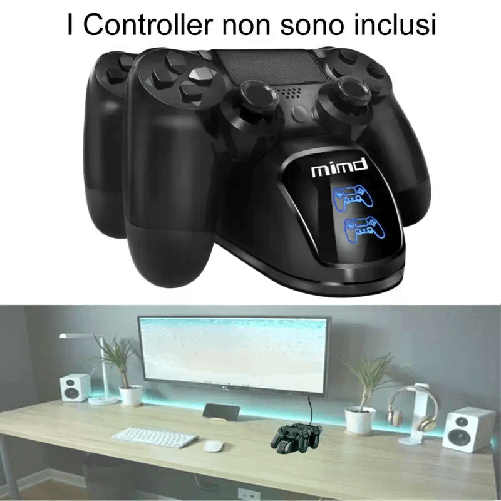 Doppio caricatore Joypad per Playstation 4 controller PS4 dualshock 2 micro USB