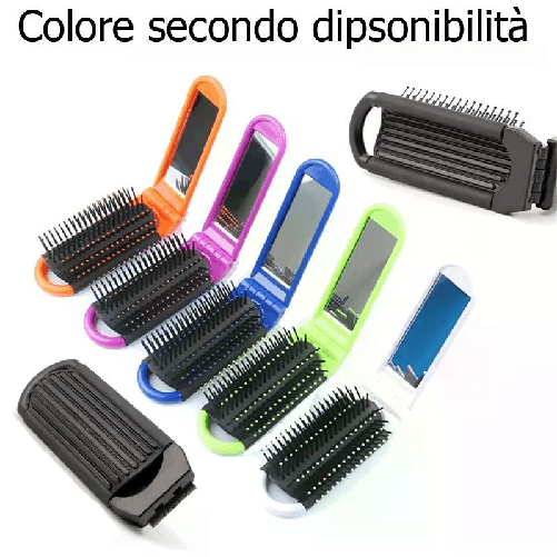 Spazzola da viaggio pieghevole tascabile specchio bambini pieghevole donna uomo