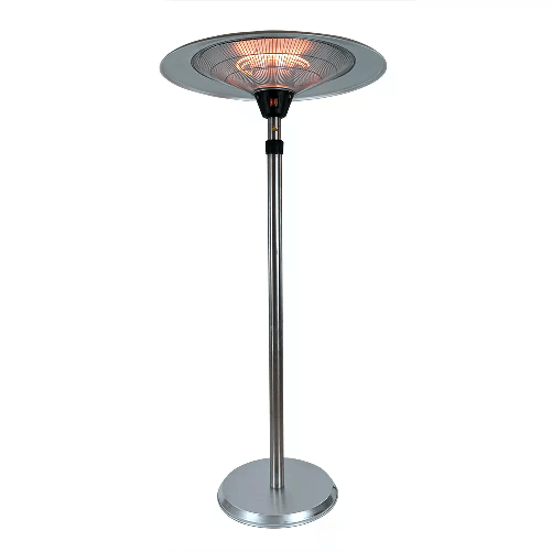 Tempo Style - Stufa Elettrica SATURNO | Fungo Riscaldante ad Infrarossi (3000W) dal Design Elegante | Ideale per Esterno/Interno (Alluminio)