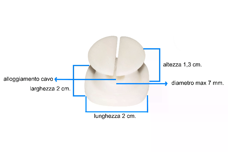 Link Kit 4 Pezzi Supporti per Gestione Cavi Bianco