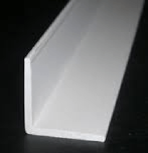 Profilo in pvc bianco angolare mm 50x50x1,5 - da 2 mt.