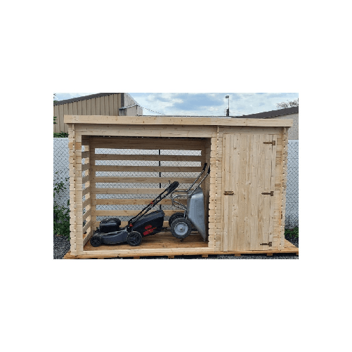 Armadio Casetta in Legno 20 mm con Legnaia Tettoia da Giardino Esterno
