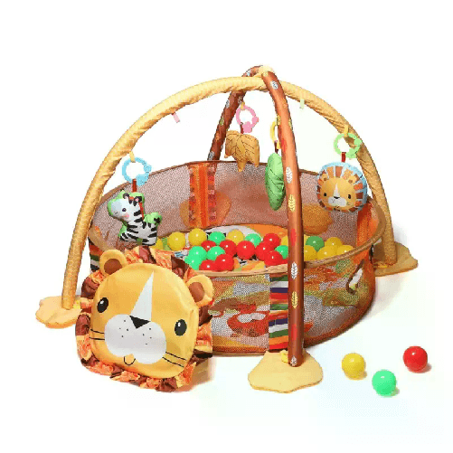 Palestrina Box Tappeto Neonato Bambino Leoncino con Recinto e 30 Palline