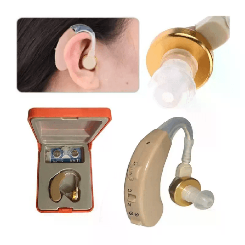 Apparecchio acustico auricolare amplificatore audio +2 batterie omaggio udito