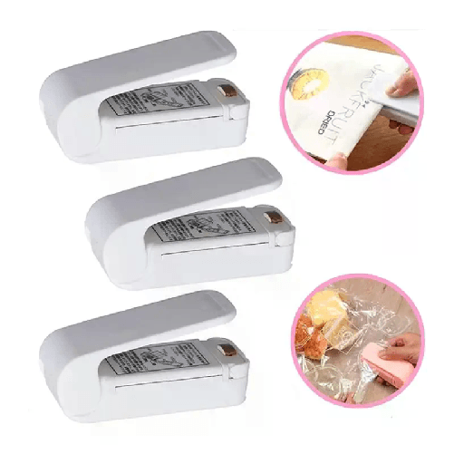 3 Macchina sigilla sacchetti mini sigillatore buste manuale sottovuoto portatile
