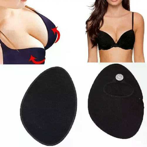 Coppia Inserti Push Up Coppe in Poliestere Per Aumentare il Volume del Seno nero