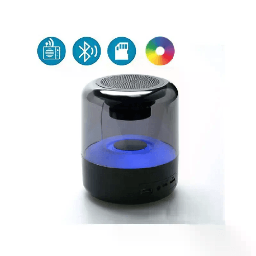 Mini speaker bluetooth portatile cassa wireless con led RGB AUX USB TF Card