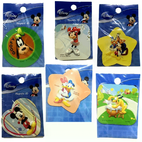 Magneti 3D adesivi bambina bambino personaggi Disney cartoon frigo collection
