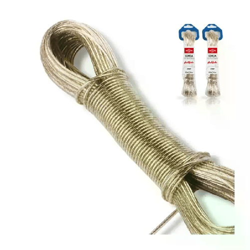 Corda filo stendibiancheria e bucato MT. 60 in acciaio rivestito balcone 0,3mm