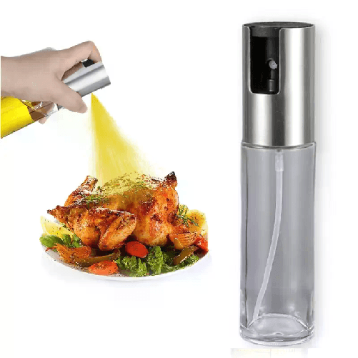 Oliera spray nebulizzatore contenitore bottiglia olio aceto acciaio vetro 100ml