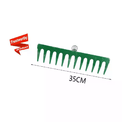Rastrello Metallo verniciato Pettine Giardino 12 denti Raccogli Foglie Pulizia