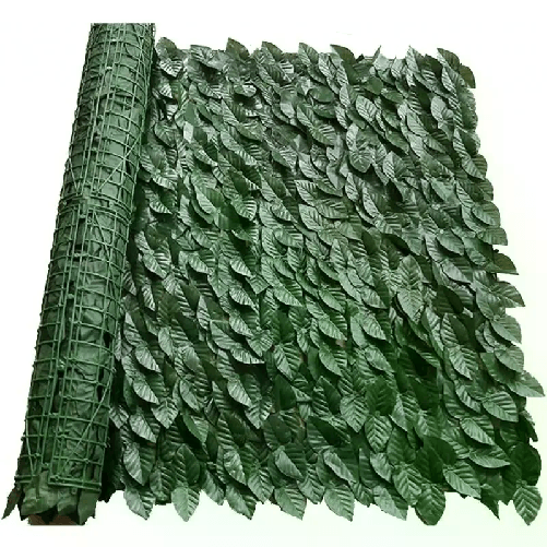 Siepe sintetica 1X3 MT artificiale foglie fogliame edera supporto recinzione