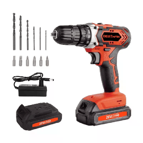 Trapano Avvitatore a doppia Batteria a litio 20V 1500mah mandrino + accessori