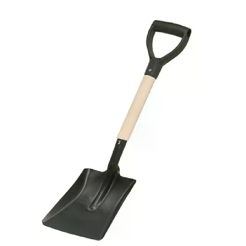 Pala corta Badile Da Giardino In Ferro Manico In Legno punta quadrata vanga