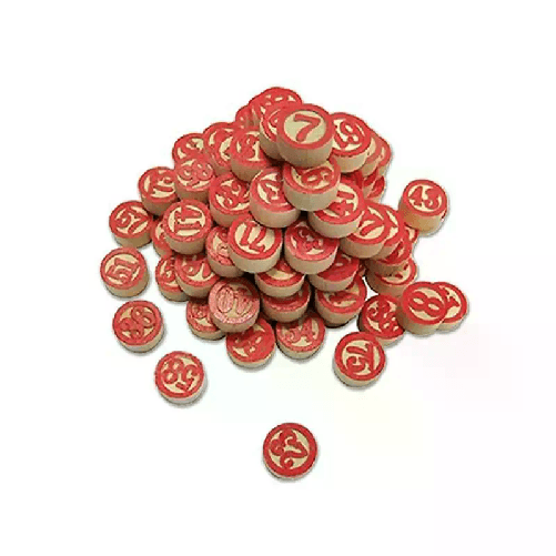 90 NUMERI GETTONI IN LEGNO PER TOMBOLA A RILIEVO NAPOLETANA SMORFIA BINGO
