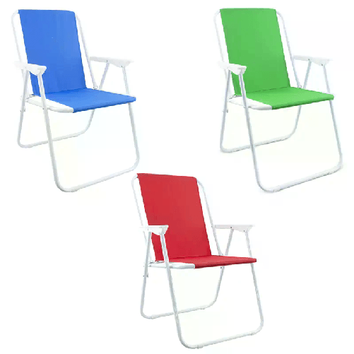 Sedia Relax Spiaggina da Mare per Giardino 52x44x75 cm Pieghevole da Campeggio